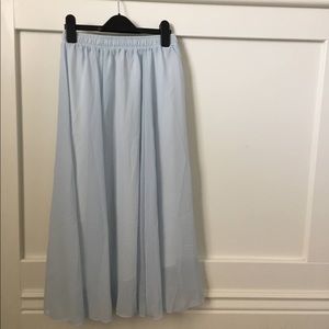 Blue Chiffon Skirt